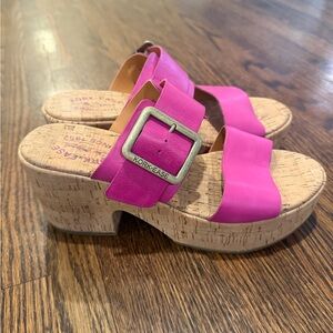 Kork-Ease Fuchsia Platform Sandals